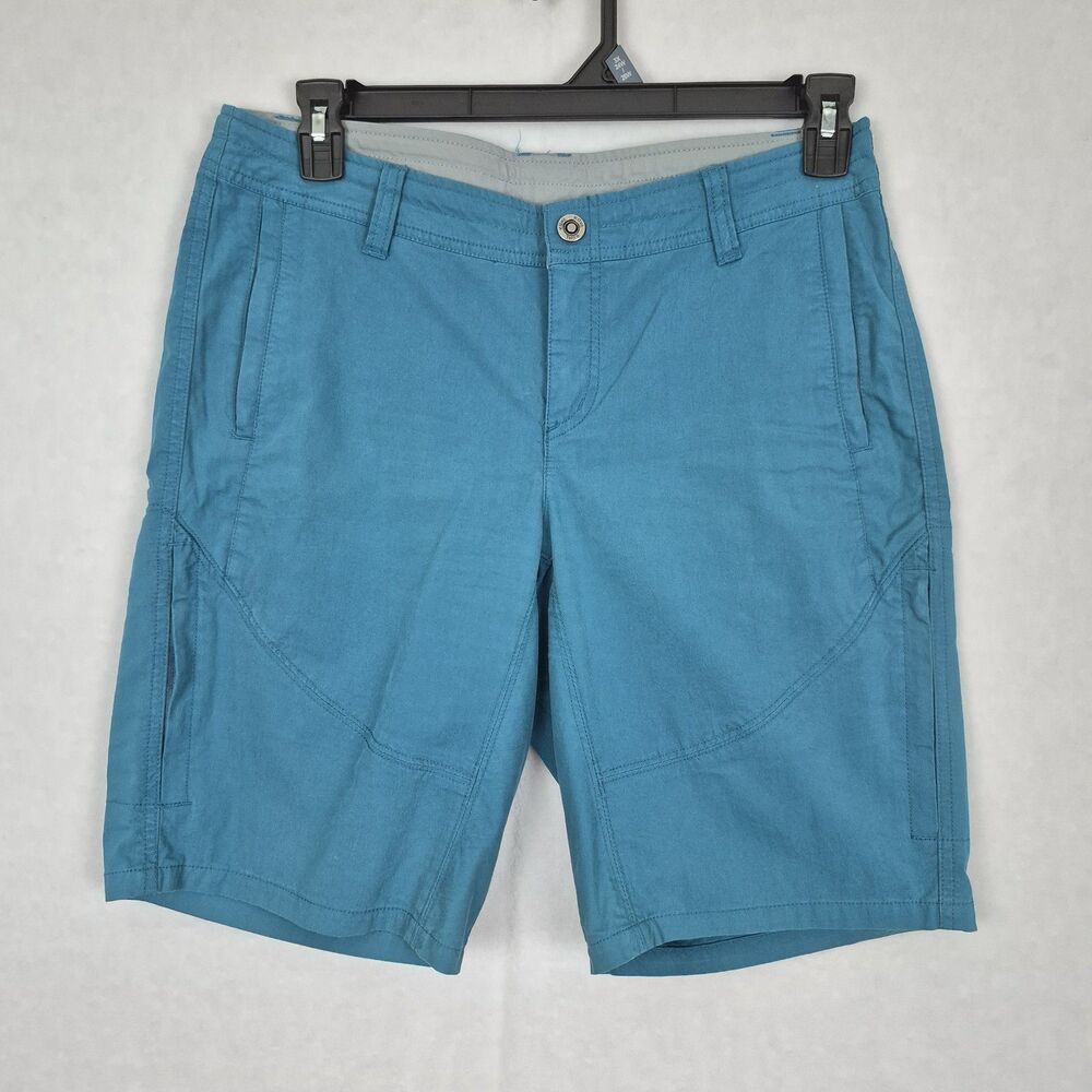 KUHL Spire Women's Hiking Short Size 10 Teal Blue Outdoors Crunchy Granola Walk - Picture 2 of 11
